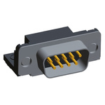 TE Connectivity Amplimite HD-20 9 Way Right Angle Through Hole D-sub Connector Plug, 2.74mm Pitch, with 4-40 UNC,