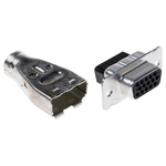 TE Connectivity Amplimite HDP-20 15 Way Cable Mount D-sub Connector