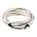RS PRO White PVC Cat5e Cable Foil, 5m Male RJ45/Male RJ45
