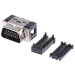 3M 101 14 Way Cable Mount D-sub Connector Plug, 1.27mm Pitch