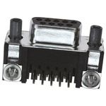 TE Connectivity Amplimite HD-20 9 Way Right Angle Through Hole D-sub Connector Socket, 2.74mm Pitch, with 4-40 UNC