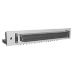 TE Connectivity Amplimite .050 III 68 Way Right Angle Through Hole D-sub Connector Socket, 0.64mm Pitch, with