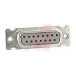 3M 8300 15 Way Right Angle Cable Mount D-sub Connector Socket, 1.27mm Pitch
