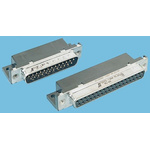 Amphenol ICC Delta D 25 Way Right Angle Through Hole D-sub Connector Plug, 2.76mm Pitch, with M3 Inserts
