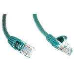 RS PRO Green PVC Cat5e Cable U/UTP, 3m Male RJ45/Male RJ45