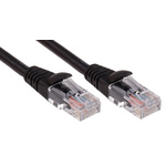 RS PRO Black LSZH Cat5e Cable U/UTP, 2m Male RJ45/Male RJ45