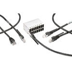 TE Connectivity Black Cat5e Cable 5m Male RJ.5/Male RJ45