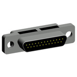 Norcomp MICRO-D 25 Way Through Hole D-sub Connector Plug, 1.27mm Pitch