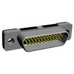 Norcomp MICRO-D 25 Way Through Hole D-sub Connector Socket, 1.27mm Pitch