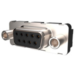 Amphenol ICC 9 Way Plug-In Mount D-sub Connector Plug, 2.74mm Pitch, with Screw