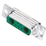 HARTING 7W2 7 Way Panel Mount D-sub Connector Socket, 2.84mm Pitch