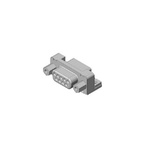 JAE D-Sub 9 Way Right Angle Through Hole D-sub Connector Socket, with 4-40 UNC Screwlocks