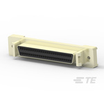 TE Connectivity Amplimite 50 Way Through Hole D-sub Connector Socket, 1.27mm Pitch, with Screw