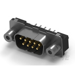 TE Connectivity 9 Way Through Hole D-sub Connector Plug