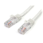 Startech White PVC Cat5e Cable UTP, 1m Male RJ-45