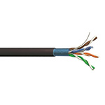 S2Ceb-Groupe Cae Black Extra Flexible Ethernet Cable F/UTP PVC Unterminated, Unterminated, 100m