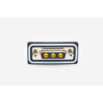 Norcomp CDFS 3 Way Panel Mount Solder D-sub Connector Socket, 2.77mm Pitch, with 4-40 Screw Locks