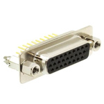 Norcomp 180 - M 26 Way Panel Mount D-sub Connector Socket, 2.29mm Pitch, with 4-40 Screw Locks