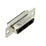 FCT from Molex 173107 3 Way Panel Mount D-sub Connector Socket, 6.86mm Pitch, with 4-40 Screw Locks