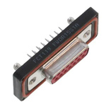 FCT from Molex 172704 15 Way Through Hole D-sub Connector Socket, 2.84mm Pitch, with 4-40 Screw Locks