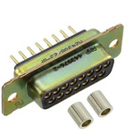 Amphenol India M24308 15 Way Panel Mount D-sub Connector Socket, 2.77mm Pitch, with 4-40 Screw Locks