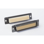 Amphenol India M24308 62 Way Panel Mount D-sub Connector Male to Female, 2.21mm Pitch, with 4-40 Screw Locks