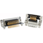 CONEC 15 Way Right Angle Through Hole D-sub Connector Plug, 2.28mm Pitch, with PCB Snap