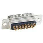CONEC 9 Way Through Hole D-sub Connector Plug, with Mounting Hole