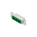 CONEC 3 Way Through Hole D-sub Connector Socket, with Mounting Hole