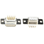Provertha TMC 25 Way Through Hole D-sub Connector Socket, 2.84mm Pitch, with 4-40 UNC Inserts