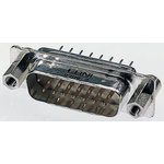 Provertha TMC 9 Way Through Hole D-sub Connector Socket, 2.84mm Pitch, with 4-40 Screwlock, M3 Insert