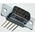 Provertha 15 Way Panel Mount D-sub Connector Plug, 2.75mm Pitch