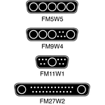 FCT from Molex FM 11 Way Panel Mount D-sub Connector Plug