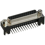 JAE 25 Way Right Angle Through Hole D-sub Connector Socket