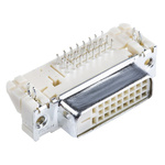 Molex MicroCross 74320 24 Way Right Angle Through Hole D-sub Connector Socket, 1.91mm Pitch