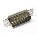 HARTING 15 Way Right Angle Through Hole D-sub Connector Plug, 2.74mm Pitch, with M3 Threaded Inserts