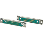 Amphenol ICC DW 27 Way Panel Mount D-sub Connector Plug