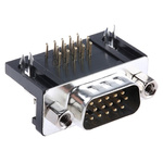 ASSMANN WSW A-HDS 15 Way Right Angle Through Hole D-sub Connector Plug, 2.29mm Pitch