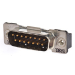 TE Connectivity Amplimite HDP-20 15 Way Through Hole D-sub Connector Plug, 2.74mm Pitch, with 4-40 UNC Threaded
