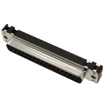 Harting 37 Way Through Hole D-sub Connector Socket, 2.76mm Pitch, with 4-40 UNC Threaded Inserts, Boardlocks