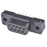 TE Connectivity Amplimite HD-20 9 Way Through Hole D-sub Connector Socket, 2.74mm Pitch, with 3.05 mounting hole