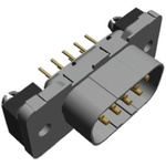 TE Connectivity Amplimite HDP-20 9 Way Through Hole D-sub Connector Plug, 2.74mm Pitch, with Boardlocks, M3 Threaded