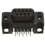 TE Connectivity Amplimite HD-20 9 Way Right Angle Through Hole D-sub Connector Socket, 2.74mm Pitch
