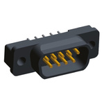 TE Connectivity Amplimite HD-20 9 Way Through Hole D-sub Connector Plug, 2.74mm Pitch, with 3.05 mounting hole