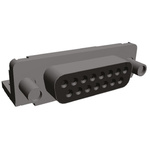 TE Connectivity Amplimite HD-20 15 Way Right Angle Through Hole D-sub Connector Socket, 2.74mm Pitch, with 4-40 UNC,