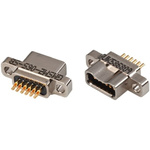 Glenair GMSM 6 Way Through Hole D-sub Connector Socket