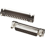 TE Connectivity Amplimite HD-20 25 Way Through Hole D-sub Connector Socket, 2.76mm Pitch