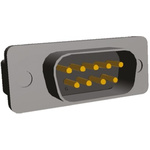 TE Connectivity Amplimite HD-20 9 Way Through Hole D-sub Connector Plug, with 4-40 UNC PCB Retention Insert