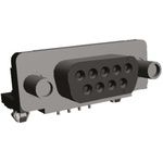 TE Connectivity Amplimite HD-20 9 Way Right Angle Through Hole D-sub Connector Socket, with 4-40 UNC Female Screwlocks,