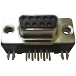 HARTING D-Sub Standard 9 Way Right Angle Through Hole D-sub Connector Socket, 2.84mm Pitch, with 4-40 UNC Female
